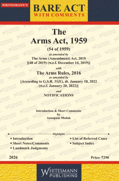 The Arms Act, 1959 Bare Act English 2026