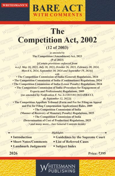 The Competition Act,2002 Bare Act English 2026