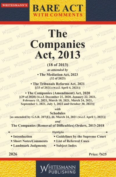 The Companies Act,2013 Bare Act English Edition 2026