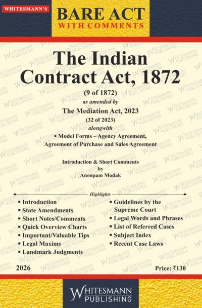 The Indian Contract Act,1872 Bare Act English Edition 2026