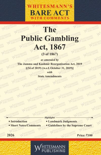 The Public Gambling Act,1867 Bare Act English Edition 2026
