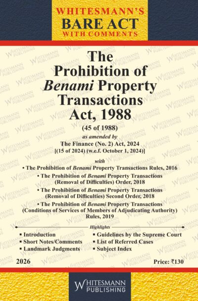 The Prohibition of Benami Property Transactions Act 1988 Bare Act English Edition 2026